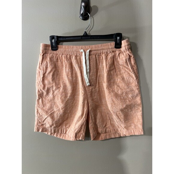 Vineyard Vines Shorts Mens Small Orange Light Cotton Waist Drawstring - Picture 1 of 12